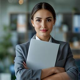 Financieel specialist met een goodwilltaxatie op papier en een calculator naast het scherm